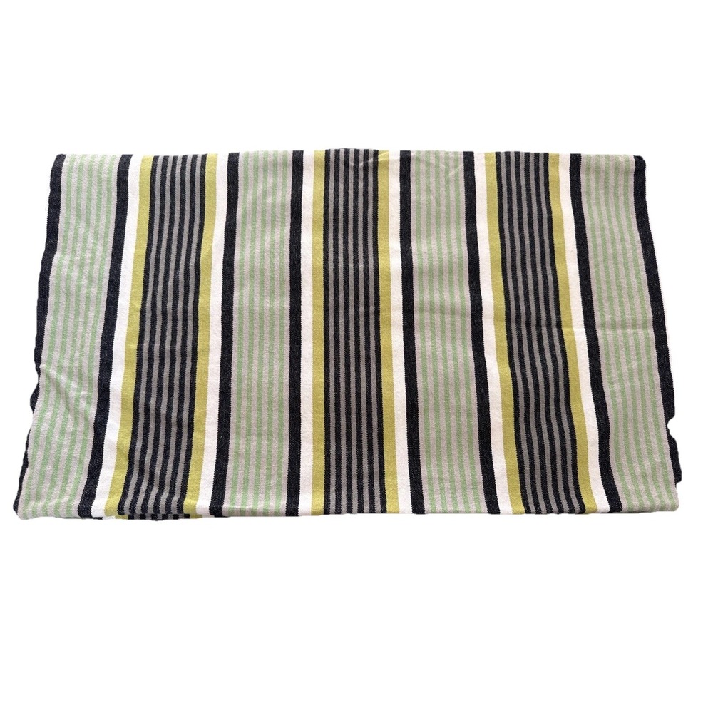 IKEA Brown Black Gray Striped Pillow Cover 15x 25" RAGNBORG 100% Cotton Decor